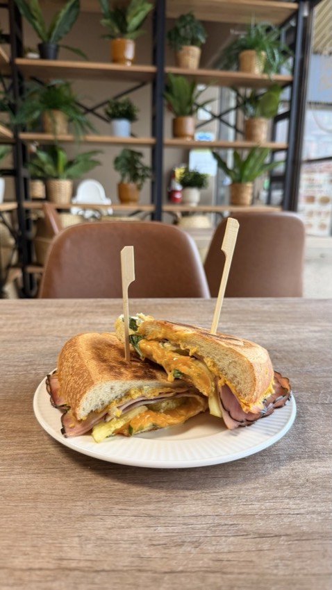 Grilled ham and cheese sandwich at Wish Delish Cafe-Bistro